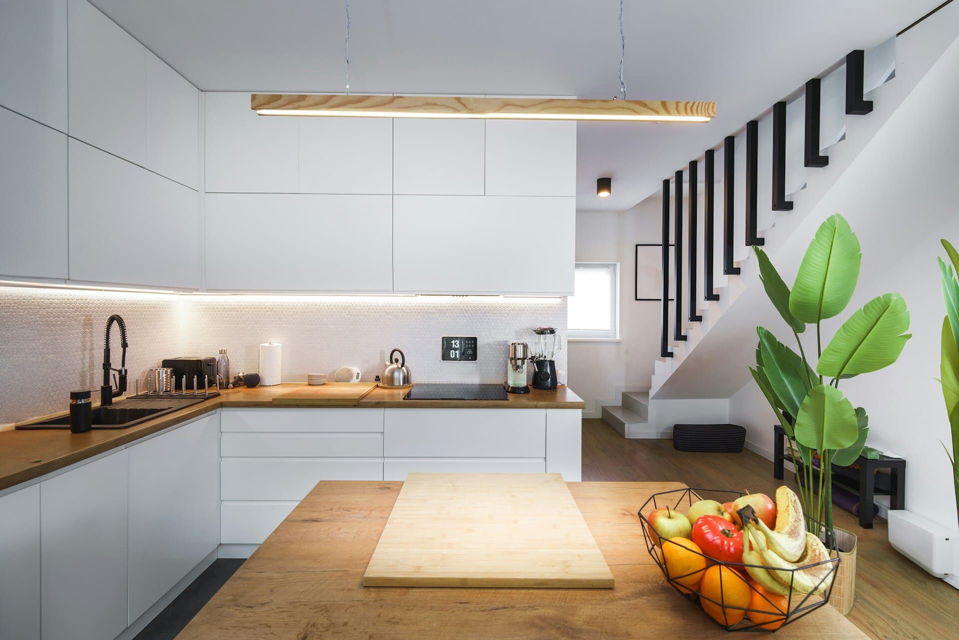 Kitchen lighting and power points installed by Howitt Powered